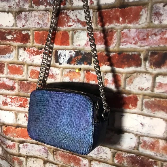 Guess Multi Colorful Metallic Leather Chained Crossbody Bag - Picture 5 of 16